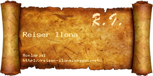 Reiser Ilona névjegykártya