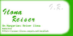 ilona reiser business card